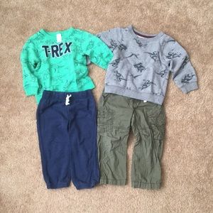 Carter’s baby boy 24 mo dinosaur sweatshirt sets